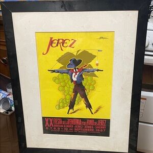 Amazon Jerez Fiesta Art Poster in Black Frame